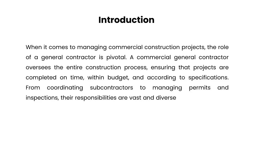 PPT Roles And Responsibilities Of A Commercial General Contractor PowerPoint Presentation ID
