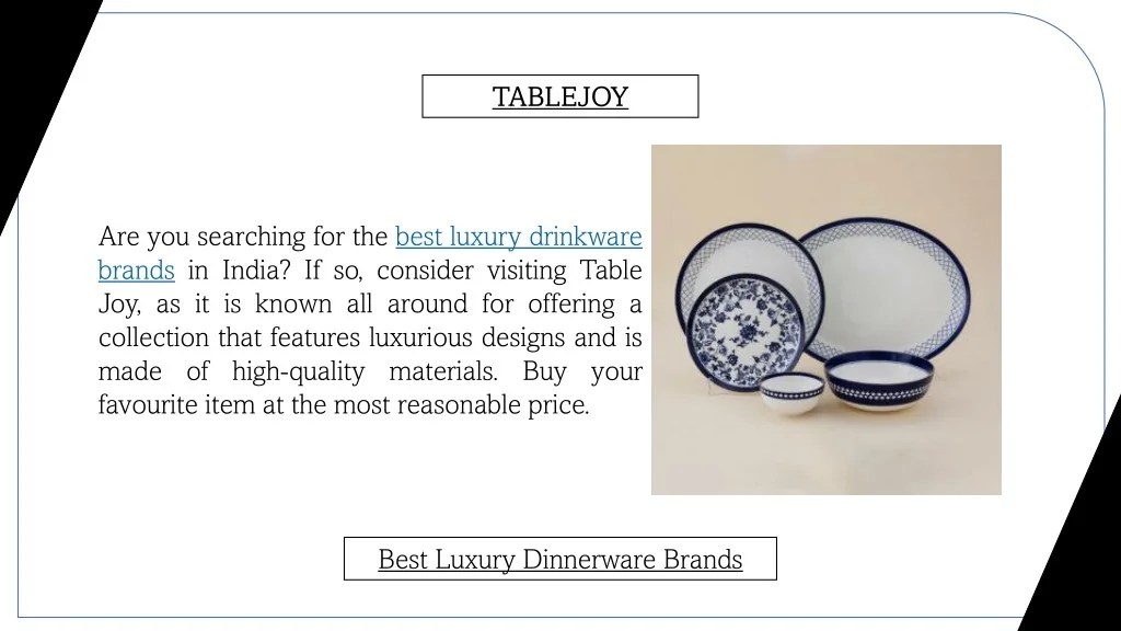 PPT Best Luxury Dinnerware Brands PowerPoint Presentation, free