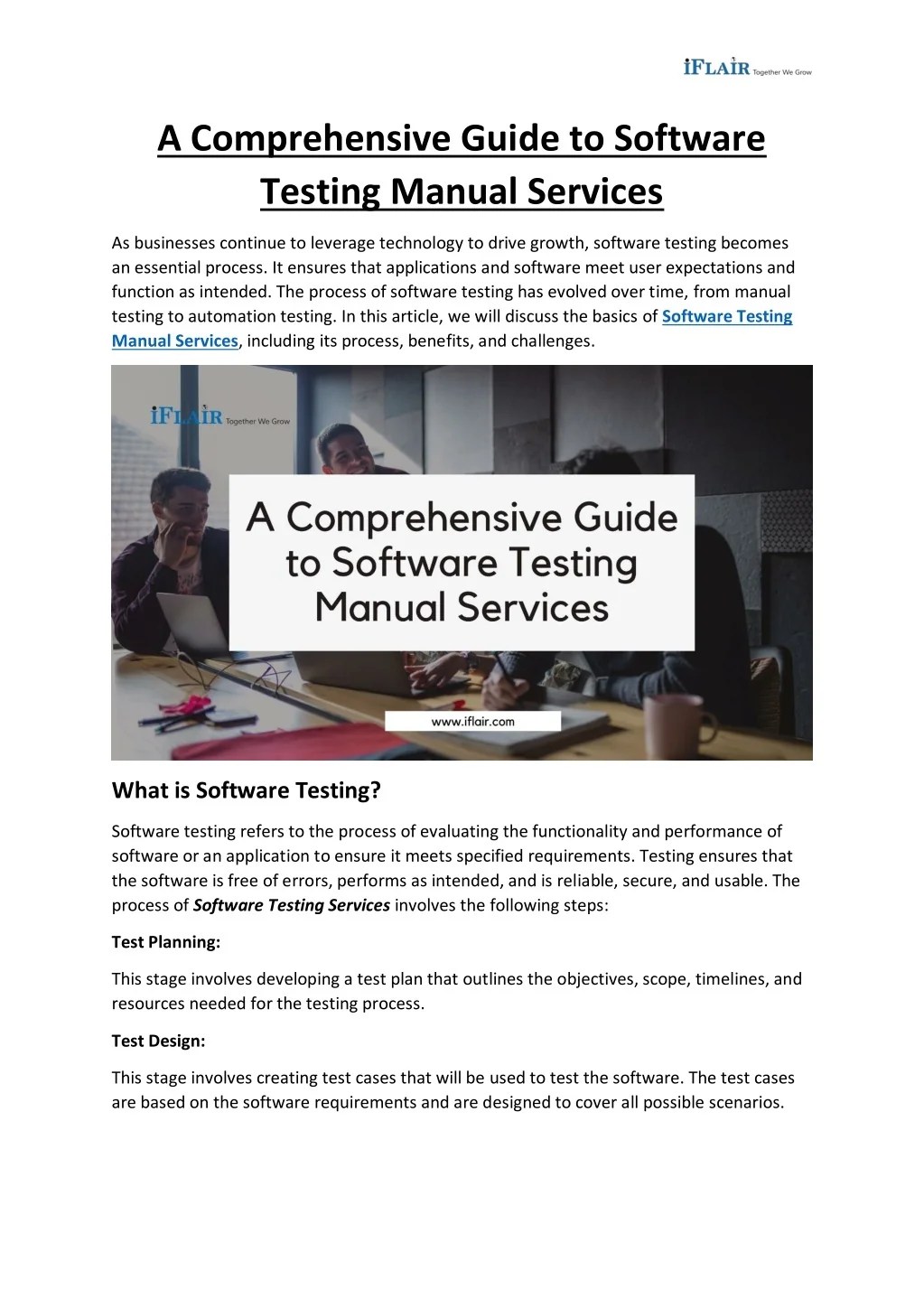PPT A Comprehensive Guide to Software Testing Manual Services