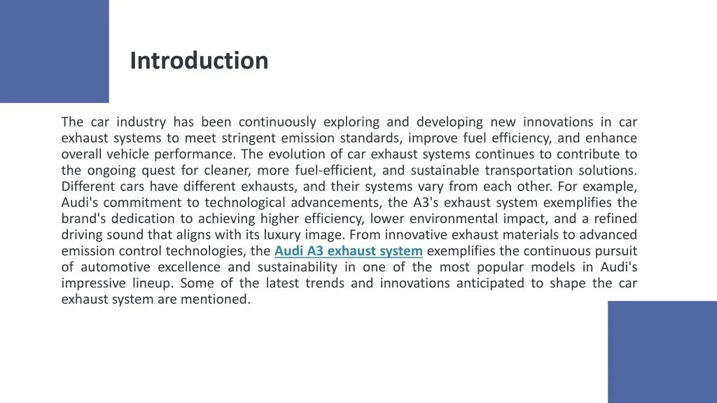 PPT What are the Latest Innovations in Car Exhaust Systems PowerPoint