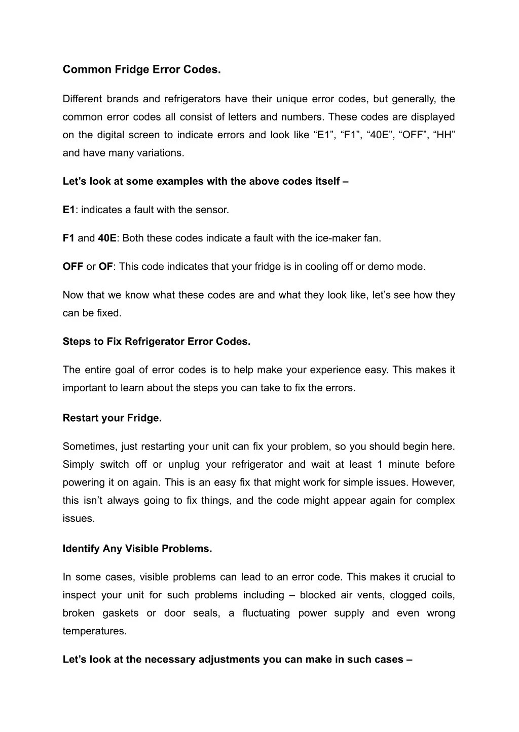 PPT Understanding Fridge Error Codes_ What They Mean and How to Fix
