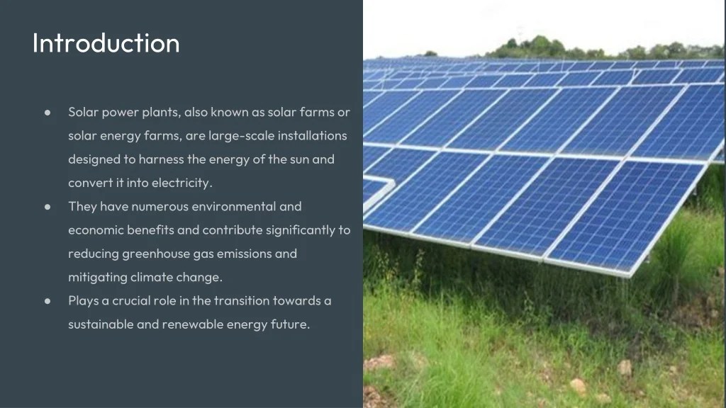 PPT Sun's Energy for a Sustainable Future Solar Power Plants