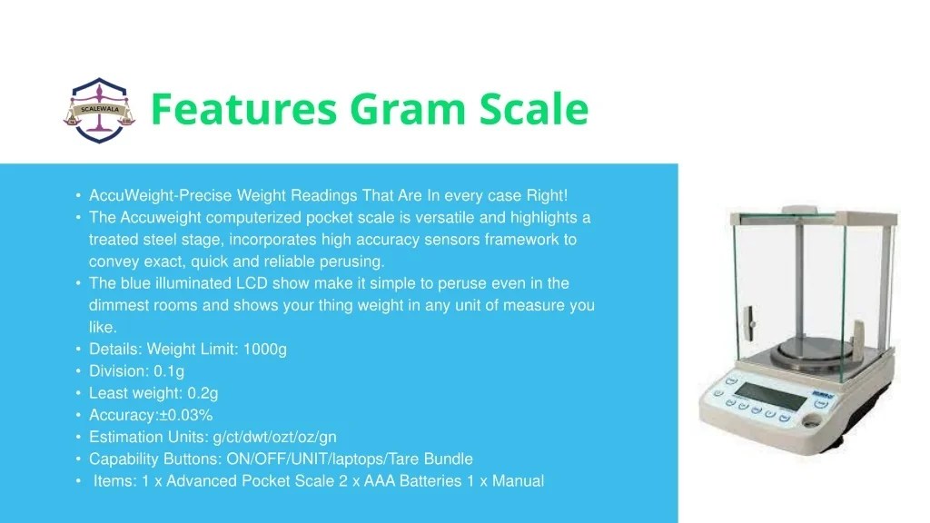 PPT digital gram pocket scale PowerPoint Presentation, free download