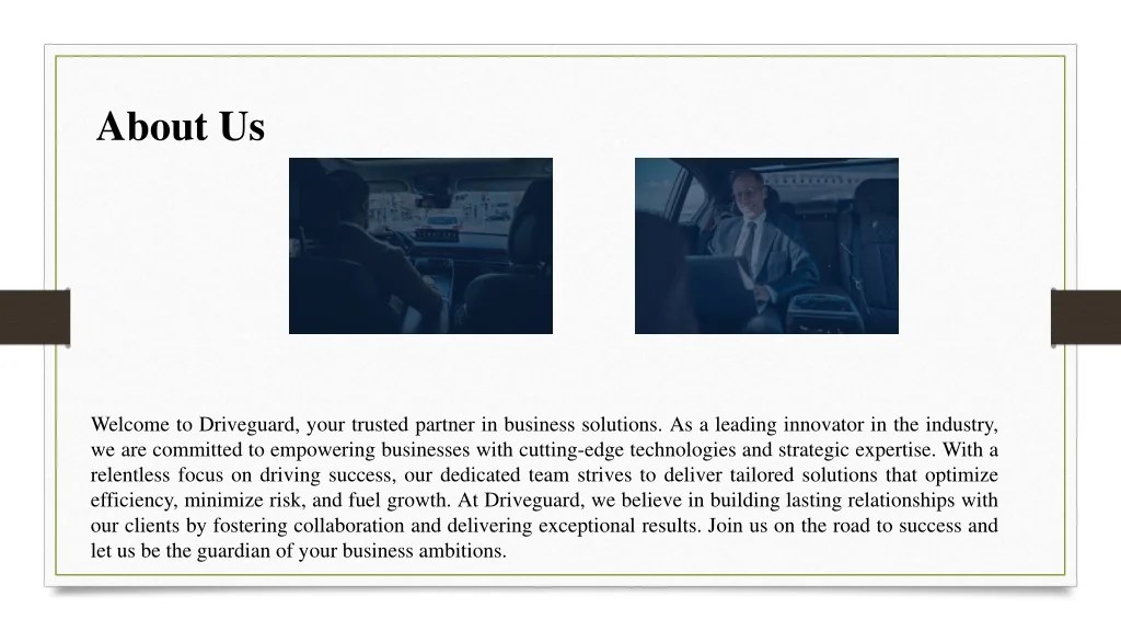 PPT Private Driver Switzerland Driveguard.ch PowerPoint Presentation