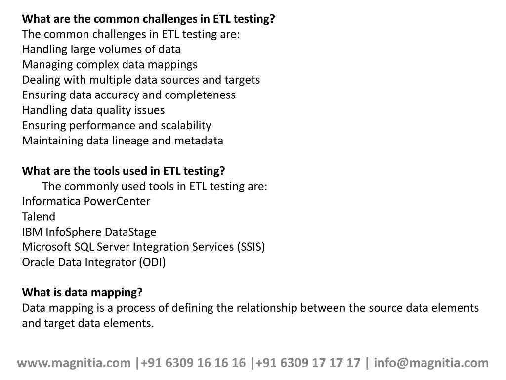 PPT Top 20 ETL Testing Interview Questions & Answers in 2023
