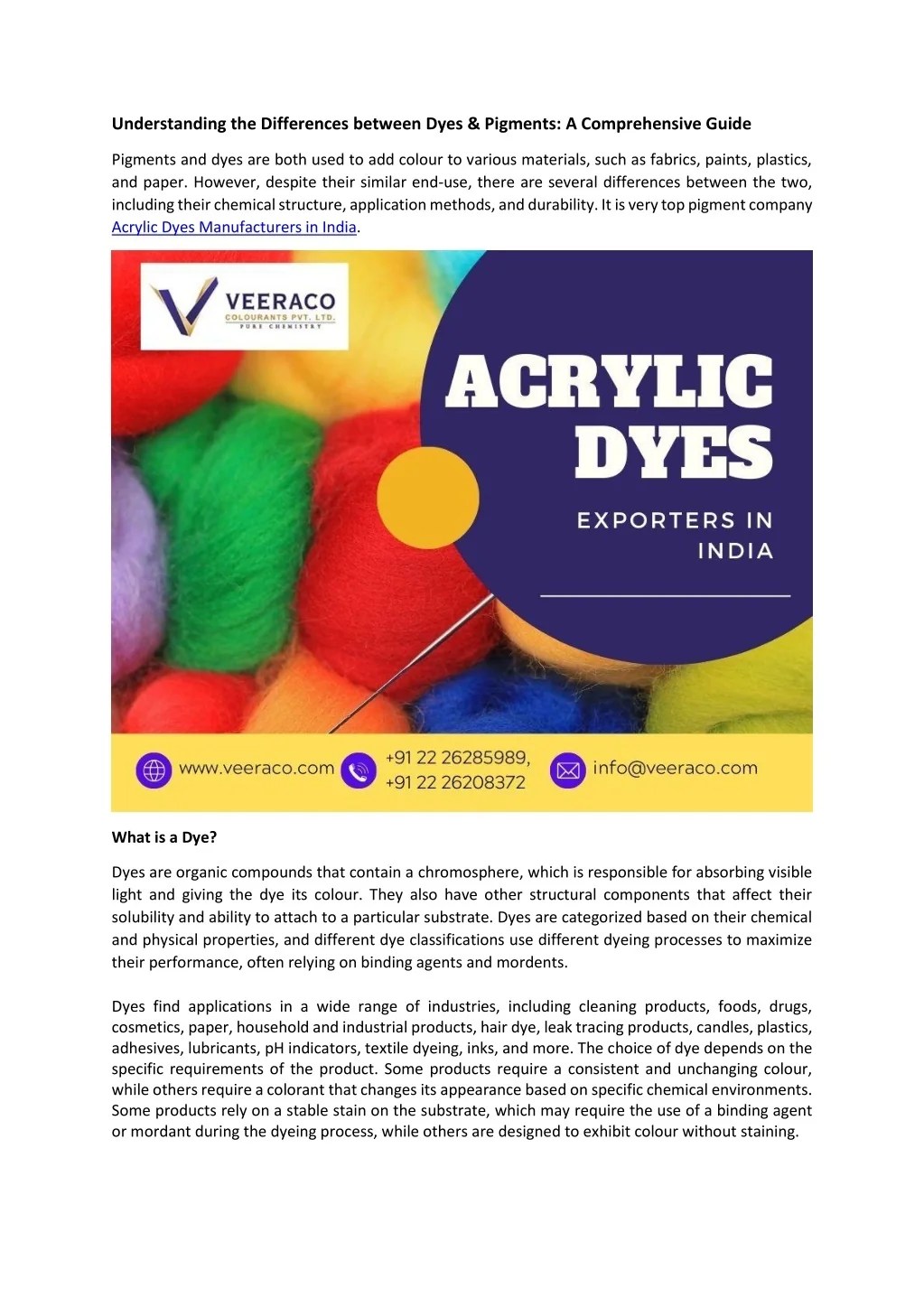 PPT The variations Between Dyes and Pigments PowerPoint Presentation