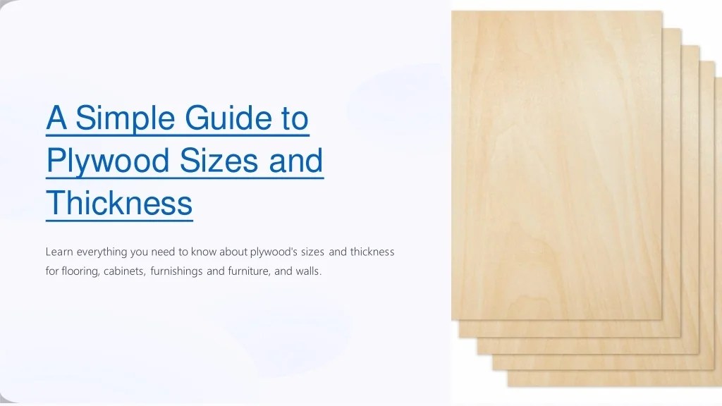 PPT ASimpleGuidetoPlywoodSizesandThickness PowerPoint