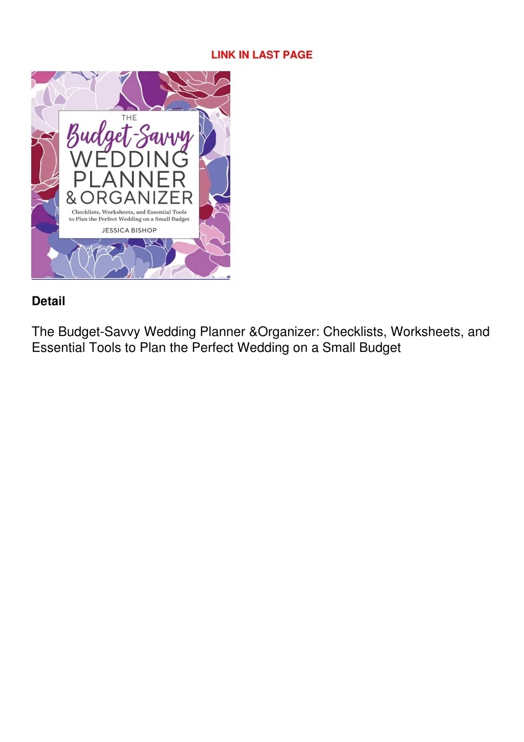 PPT READ [PDF] The BudgetSavvy Wedding Planner & Organizer