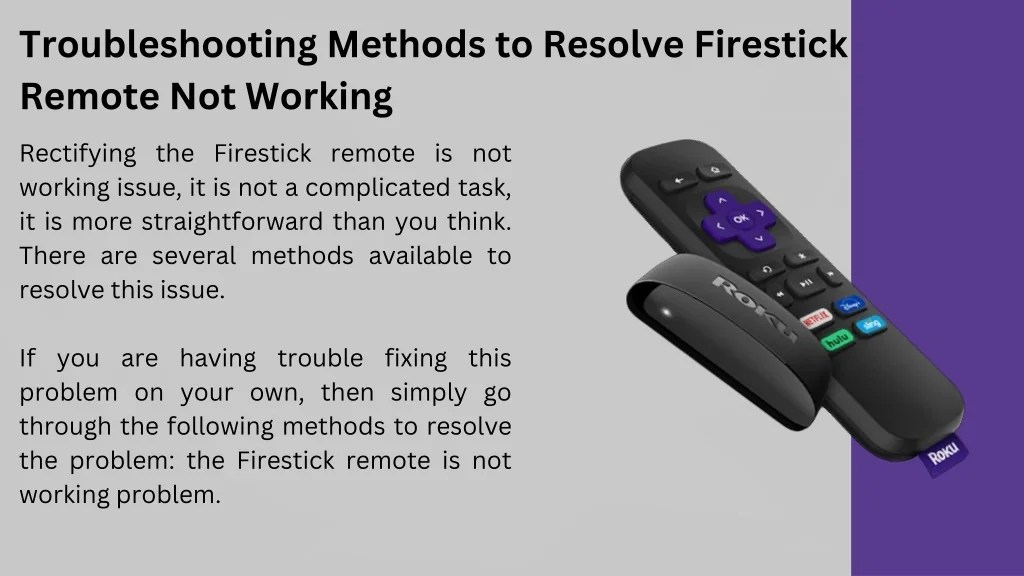 PPT How to Troubleshoot a Firestick Remote not working PowerPoint Presentation ID12415125