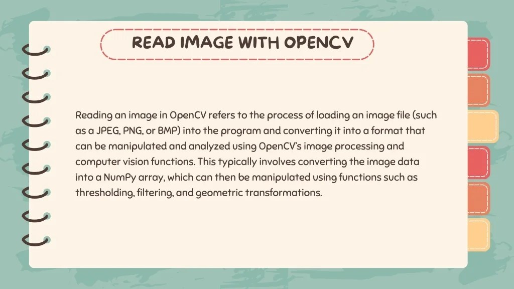 PPT Read, Display and Save Image with OpenCV PowerPoint Presentation