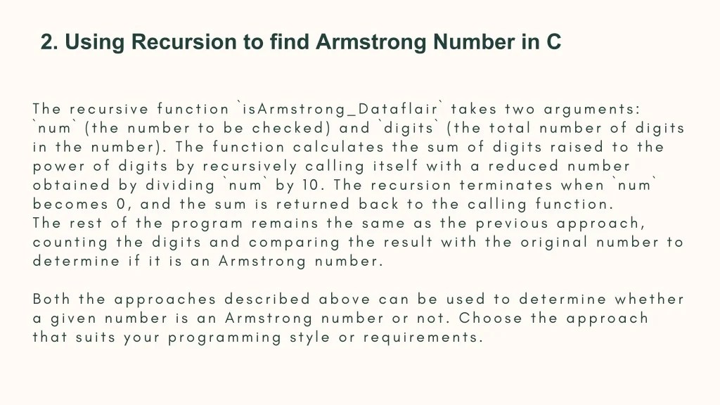 PPT C Program to Check Armstrong Number PowerPoint Presentation, free