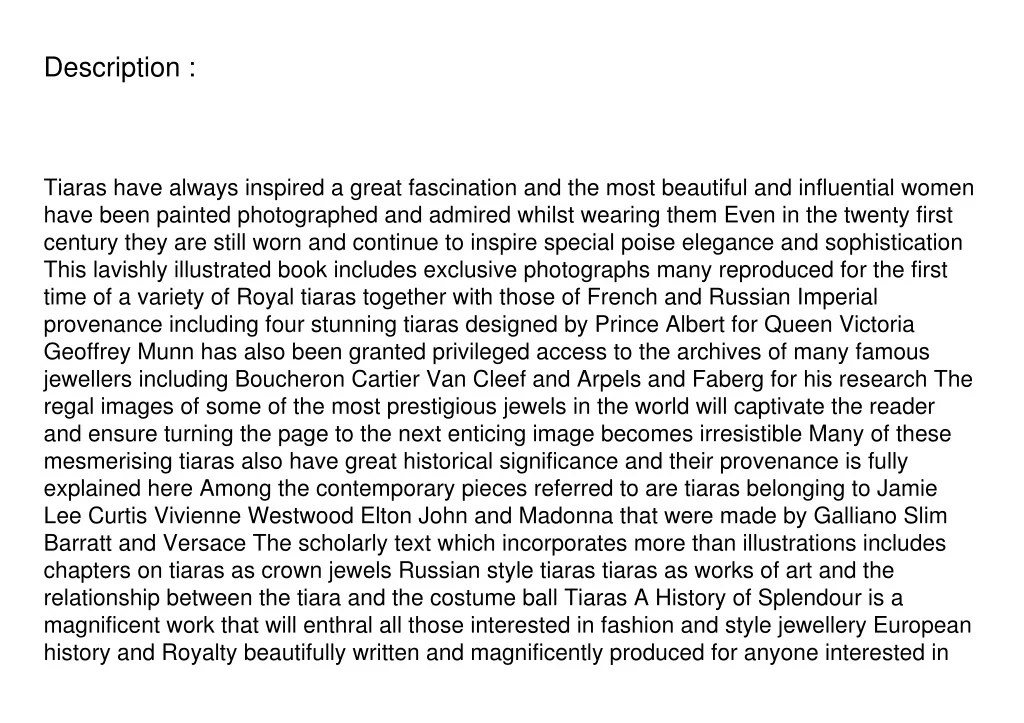 PPT Download PDF Tiaras A History of Splendour unlimited PowerPoint