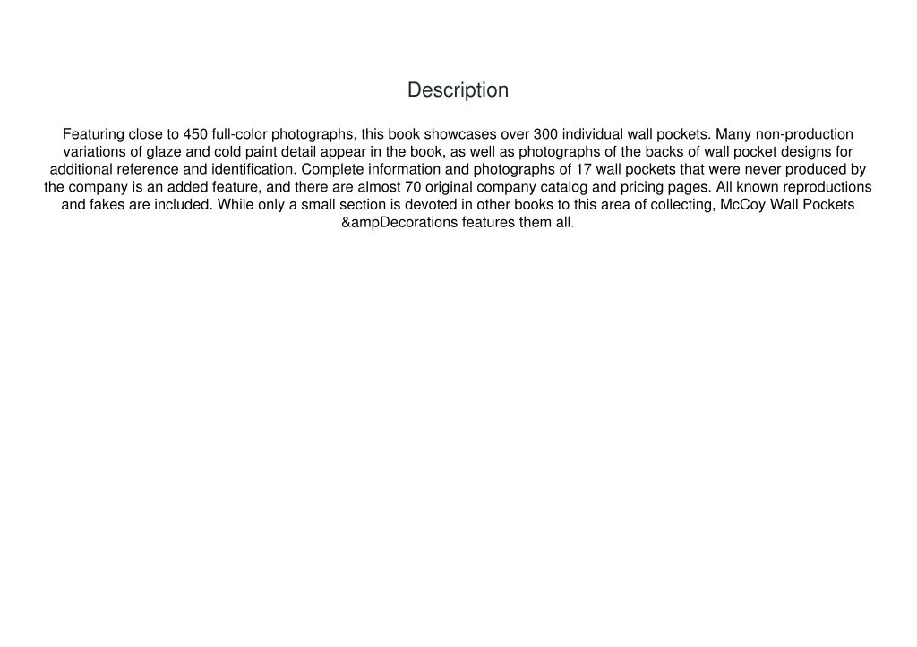 PPT Download McCoy Pottery Wall Pockets and Decorations