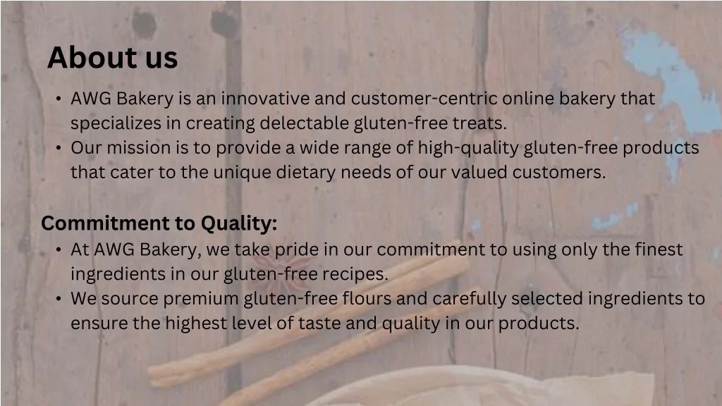 PPT Delicious Delights from AWG Bakery Your GlutenFree Online Bakery