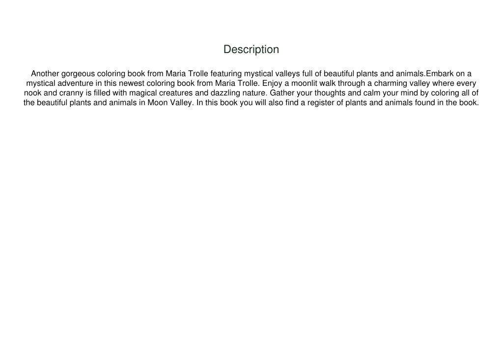 PPT [READ DOWNLOAD] Moon Valley Coloring Book PowerPoint Presentation