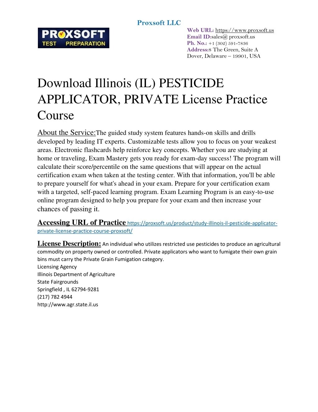 PPT Download Illinois (IL) PESTICIDE APPLICATOR, PRIVATE License