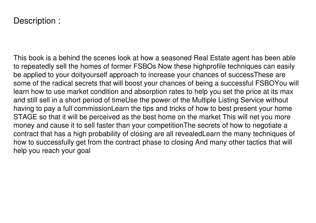 PPT Download NO SWEAT FSBO 6 Steps to Getting it Sold for android