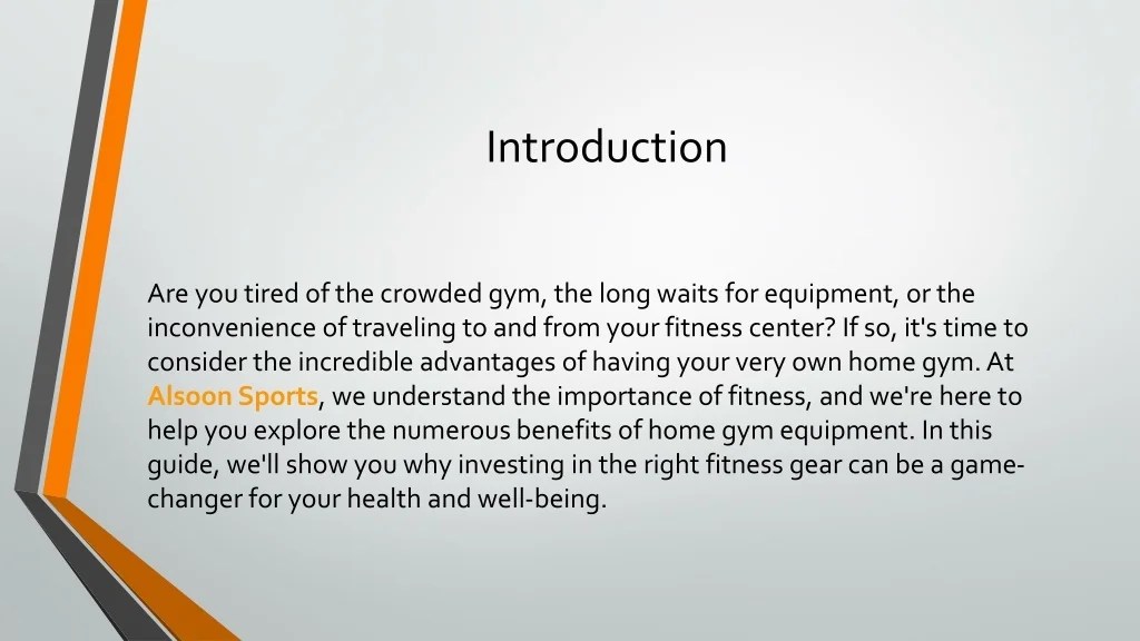 PPT Discover the Benefits of Home Gym Equipment PowerPoint