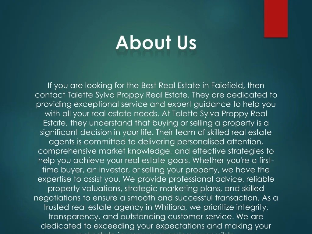 PPT Best Real Estate in Faiefield PowerPoint Presentation, free