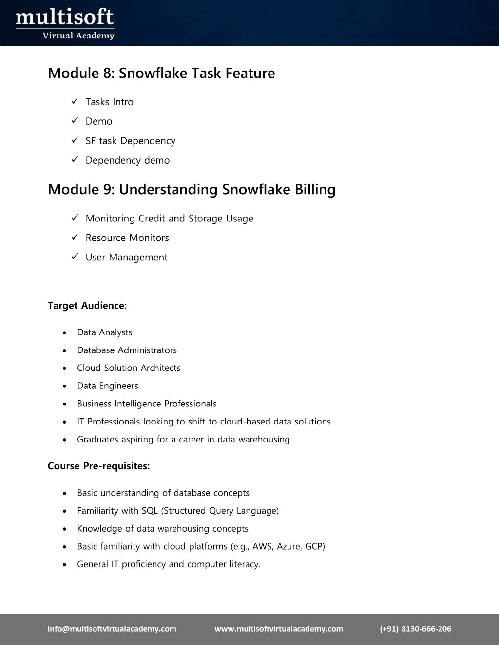 PPT Snowflake Online Training Certification PPT PowerPoint