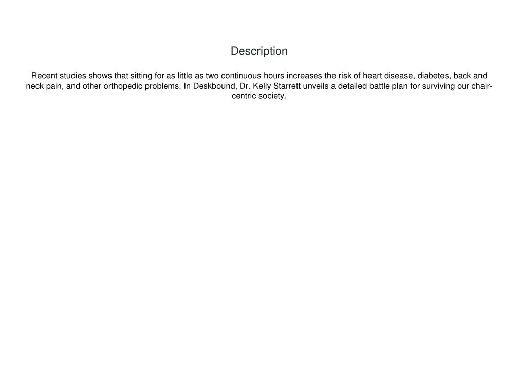 PPT PDF/READ Deskbound Standing Up to a Sitting World PowerPoint