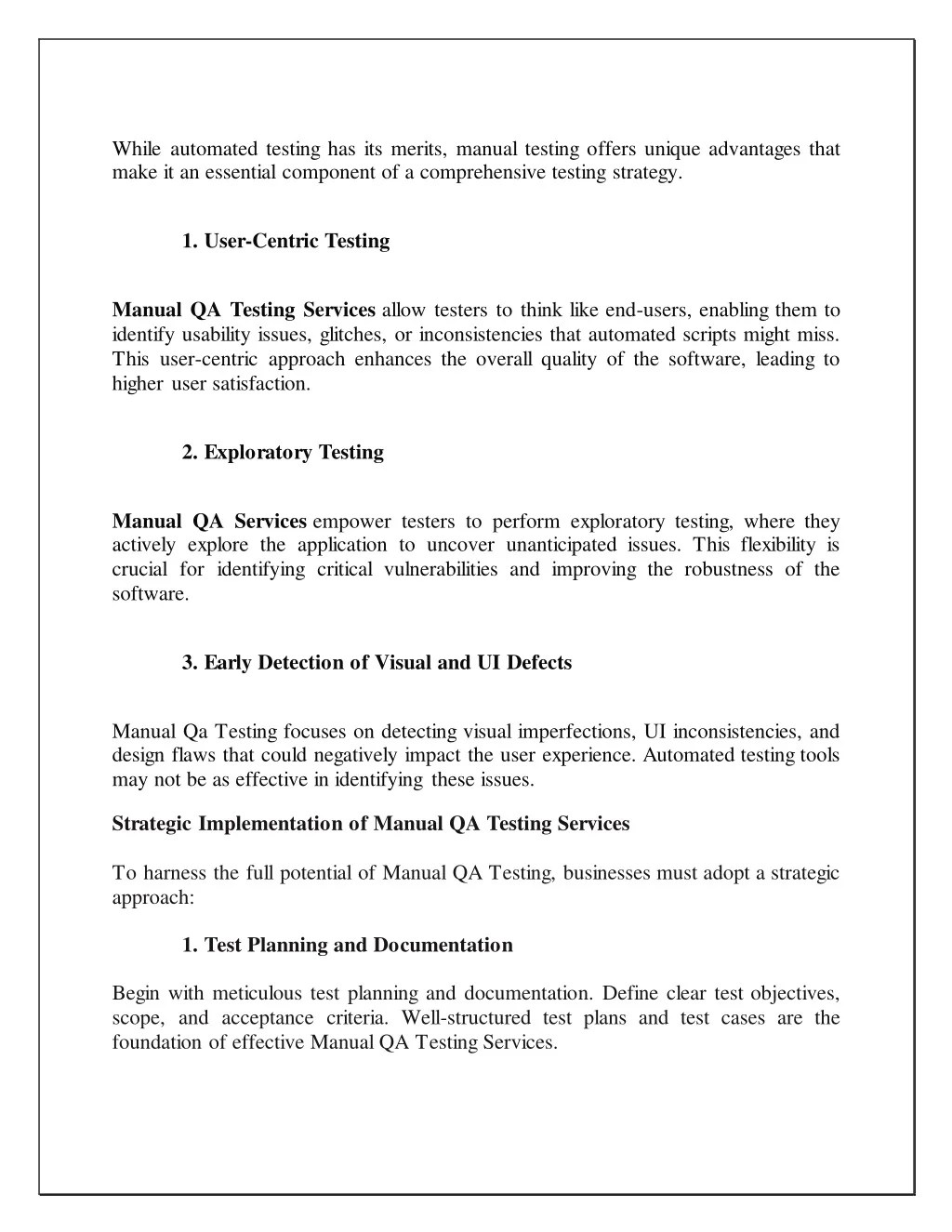 PPT Strategic Manual Testing Services Driving Business Success