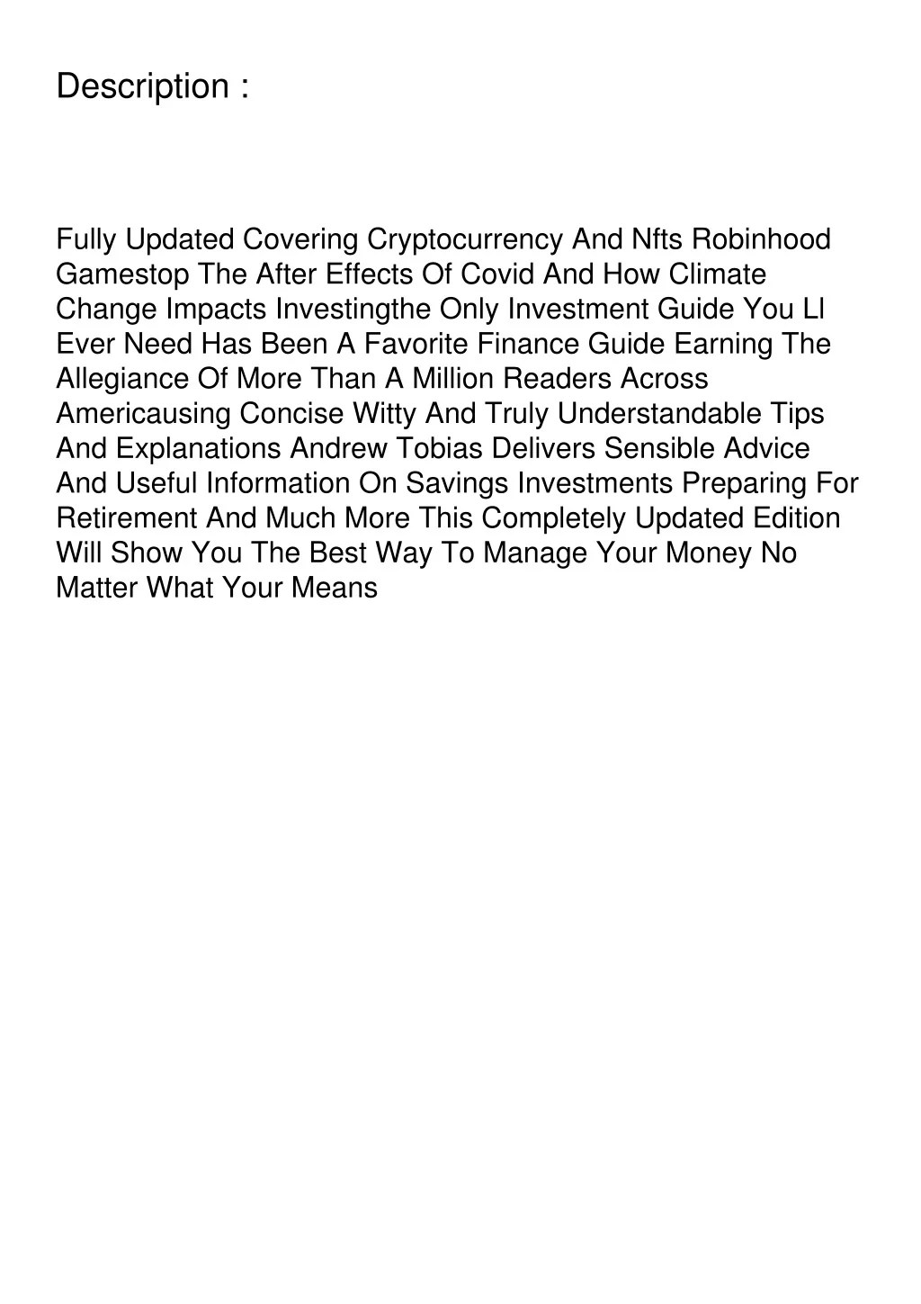 PPT Kindle online PDF The Only Investment Guide Youll Ever Need(04)