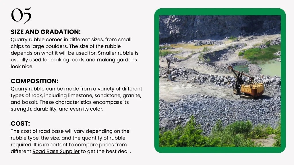PPT The Quest for Excellence Quarry Rubble as the Ultimate Base