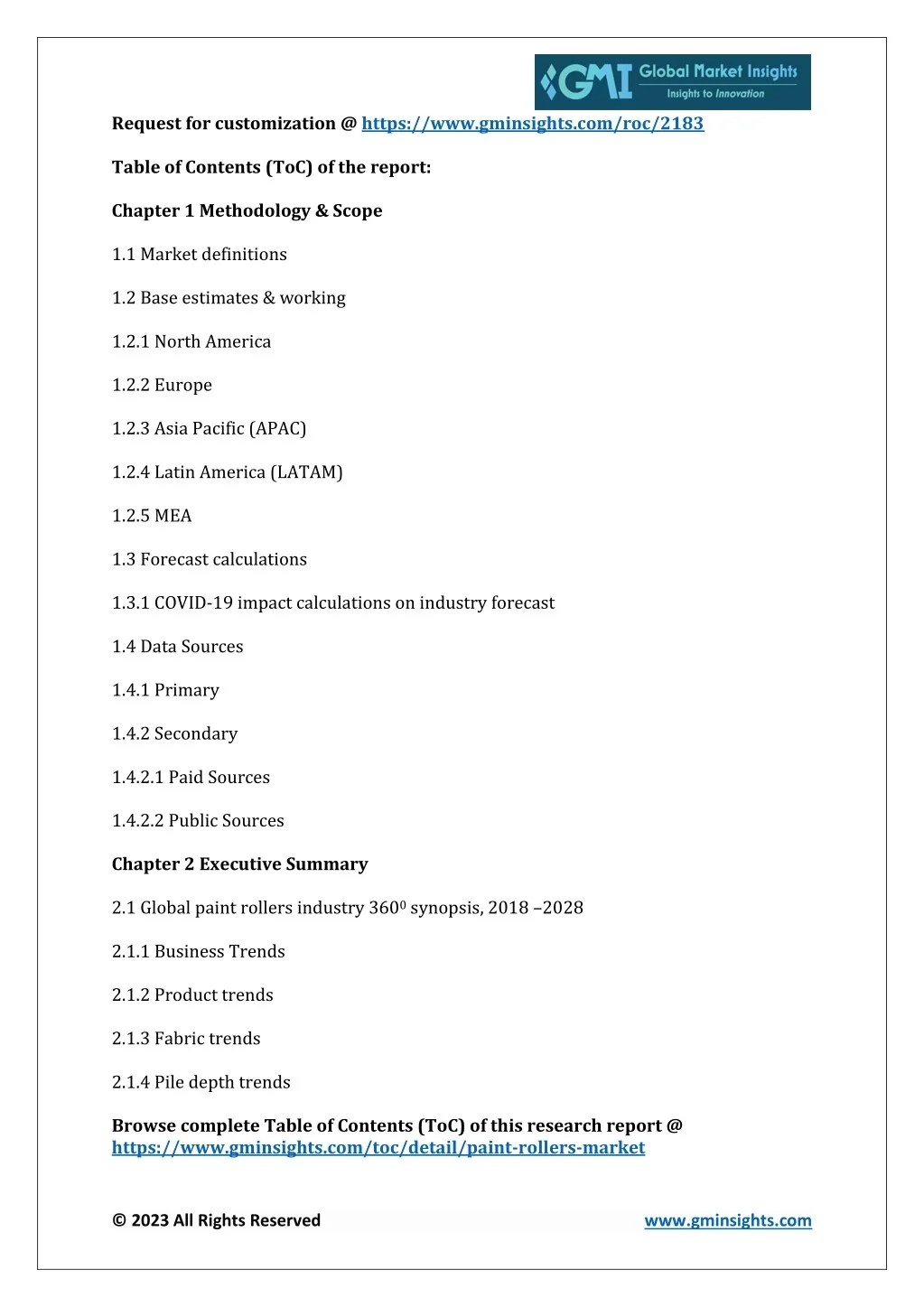 PPT Paint Rollers Market PowerPoint Presentation, free download ID