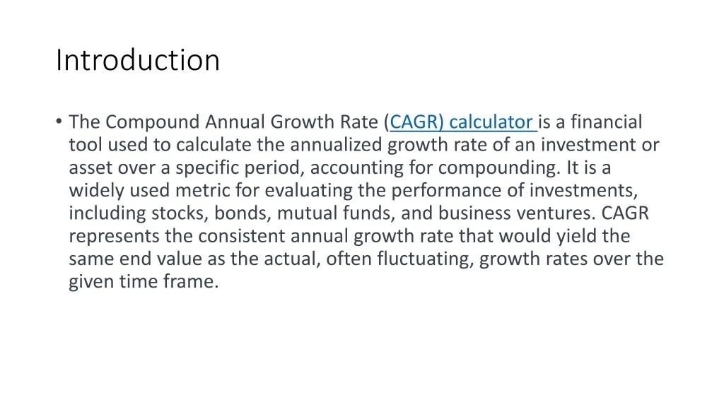 PPT CAGR calculator PowerPoint Presentation, free download ID12614808