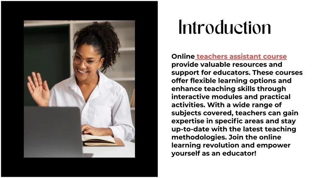 PPT Empowering Educators The Beneﬁts of Online Teachers Assistant