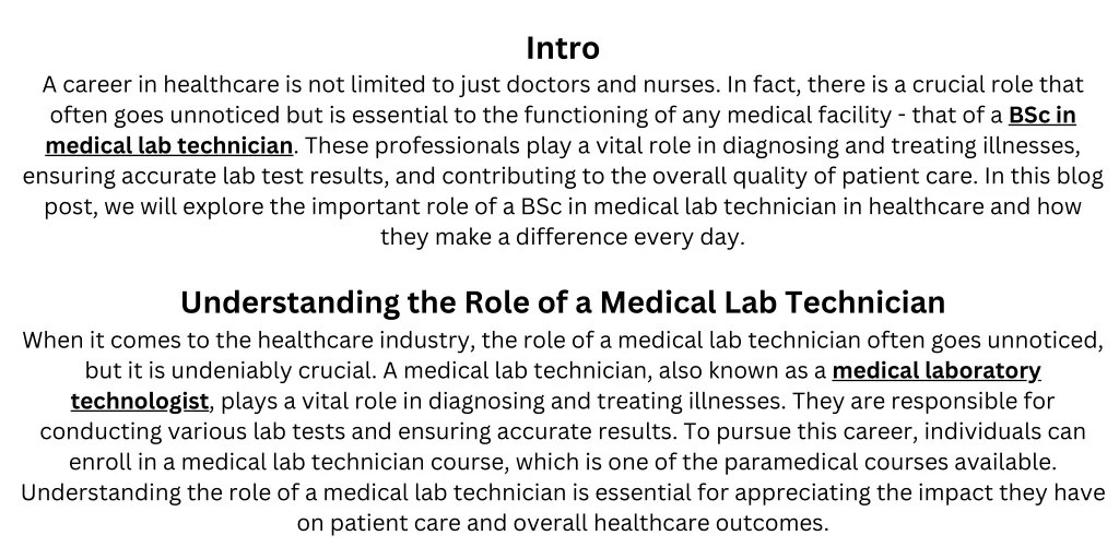 PPT The Important Role Of A BSc In Medical Lab Technician In Healthcare PowerPoint