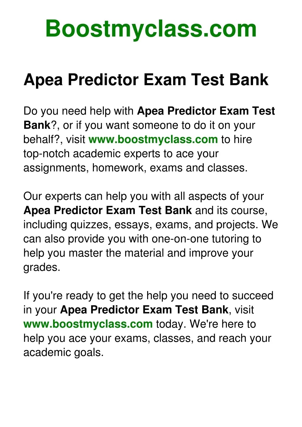 PPT Apea Predictor Exam Test Bank PowerPoint Presentation, free