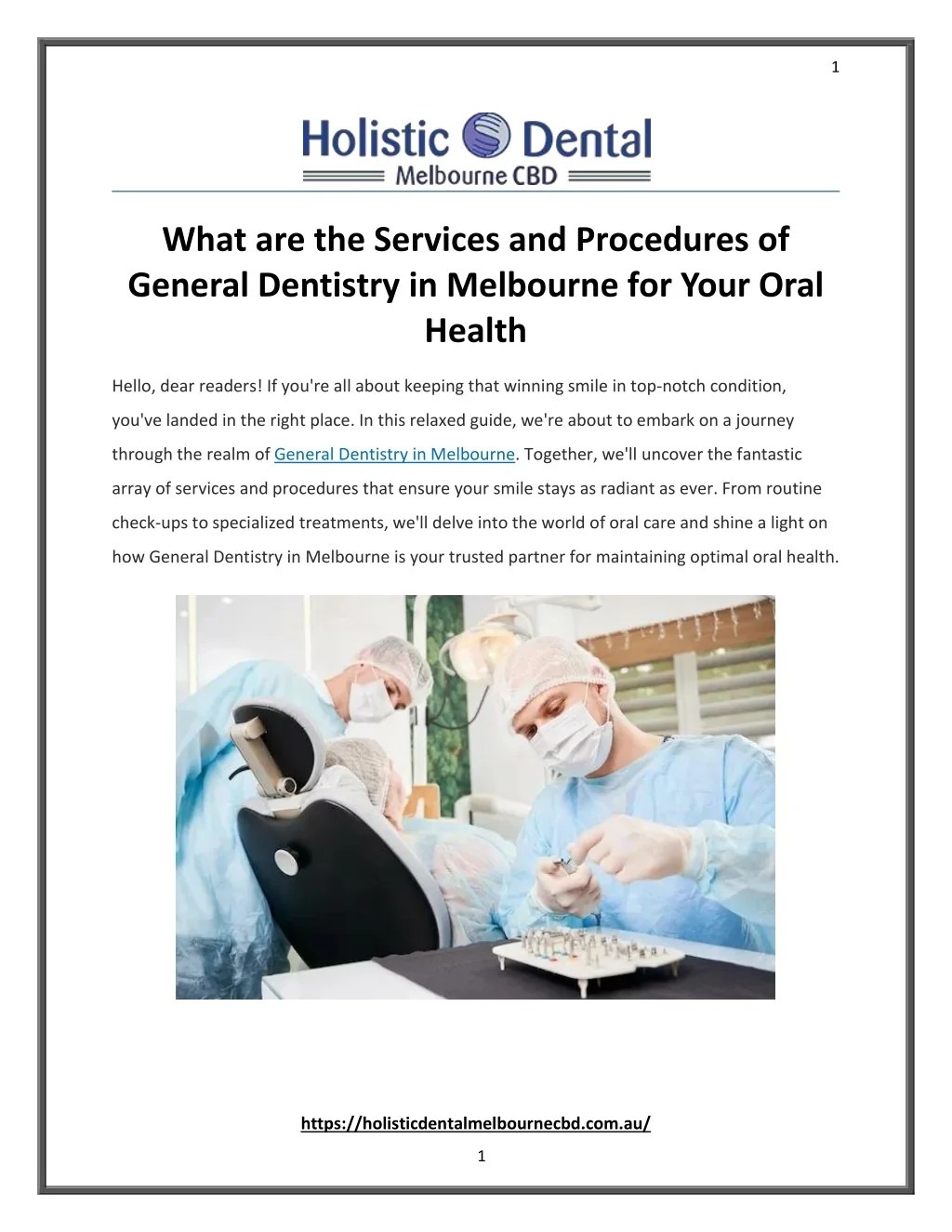 PPT What are the Services and Procedures of General Dentistry in