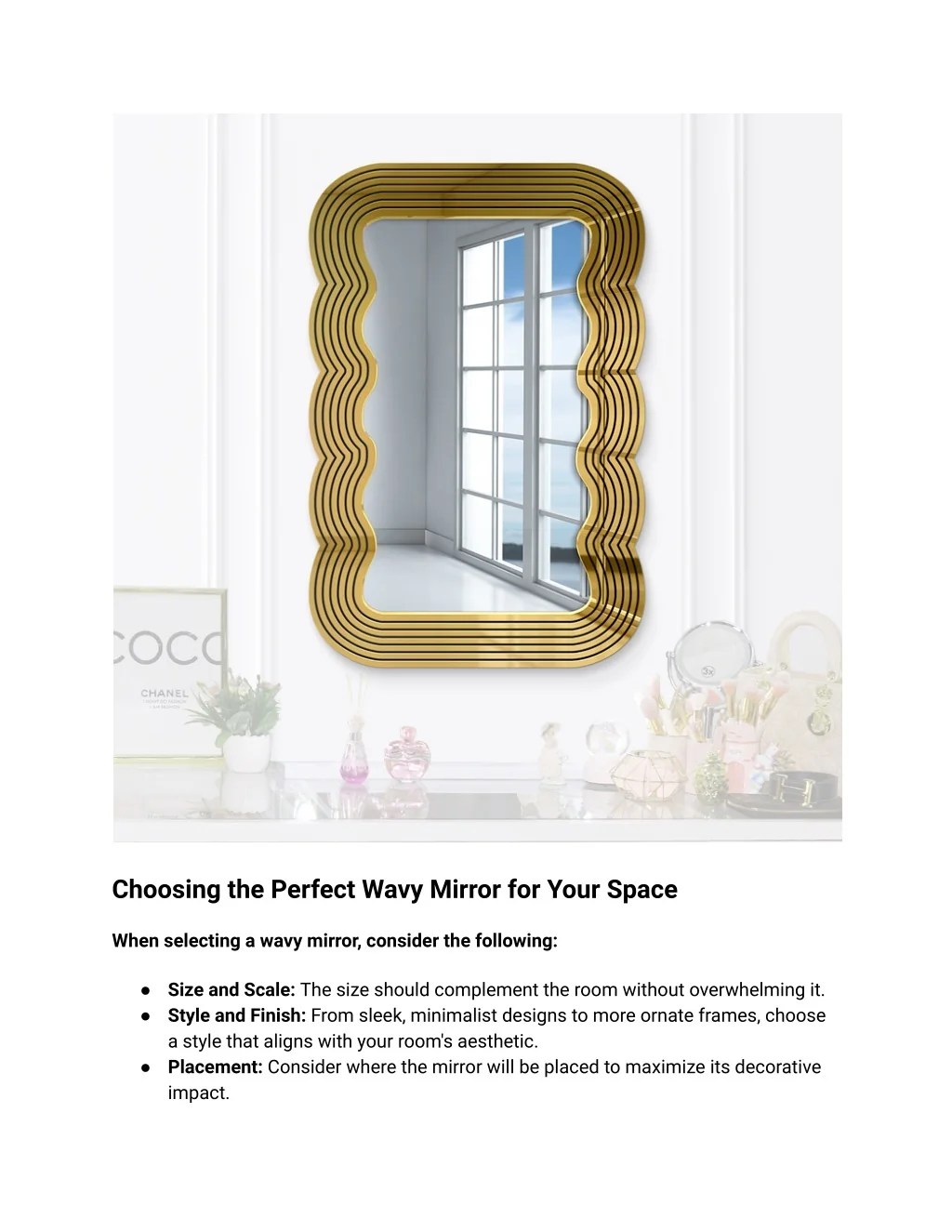 PPT Wavy Mirror_ Adding a Ripple of Elegance to Your Home PowerPoint