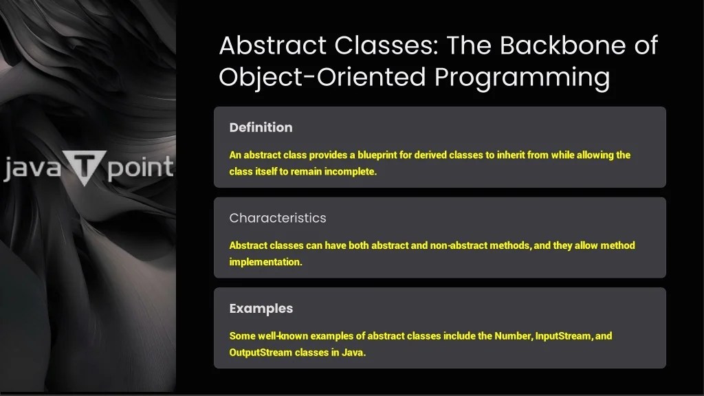 PPT what is differance between abstract class and interface in java PowerPoint Presentation