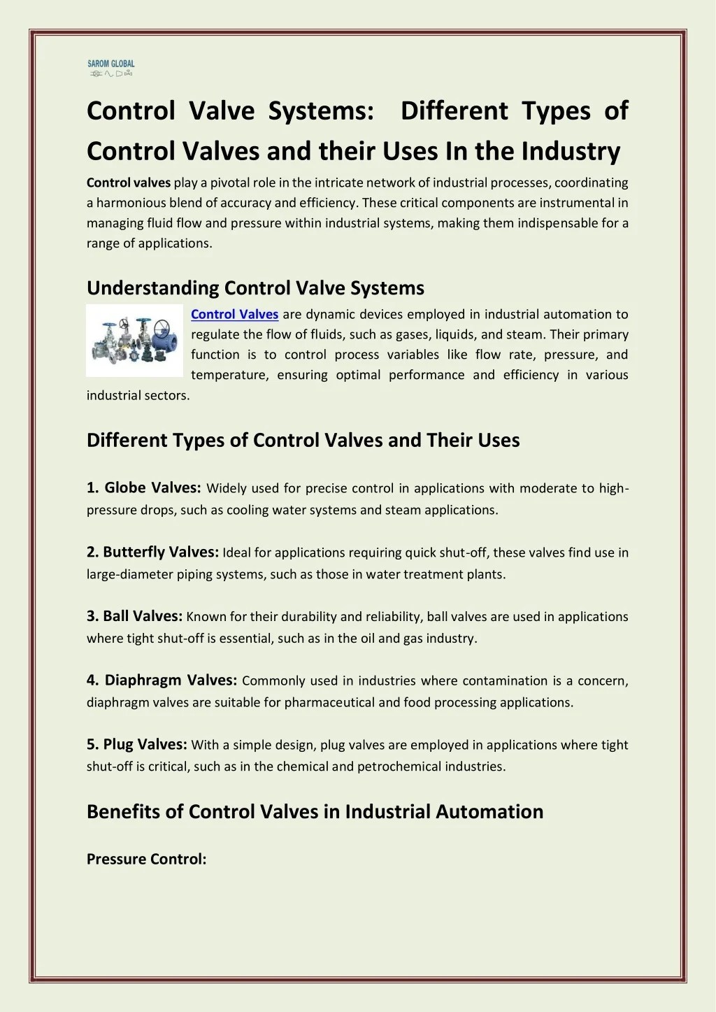 PPT Control Valve Systems_ Different Types of Control Valves and