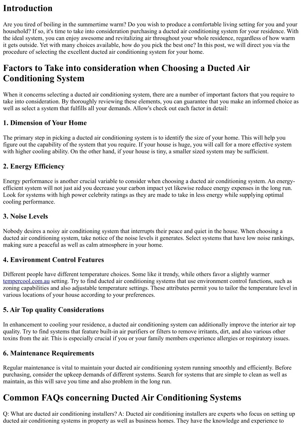 PPT How to Select the Right Ducted Air Conditioning System for Your Residence PowerPoint