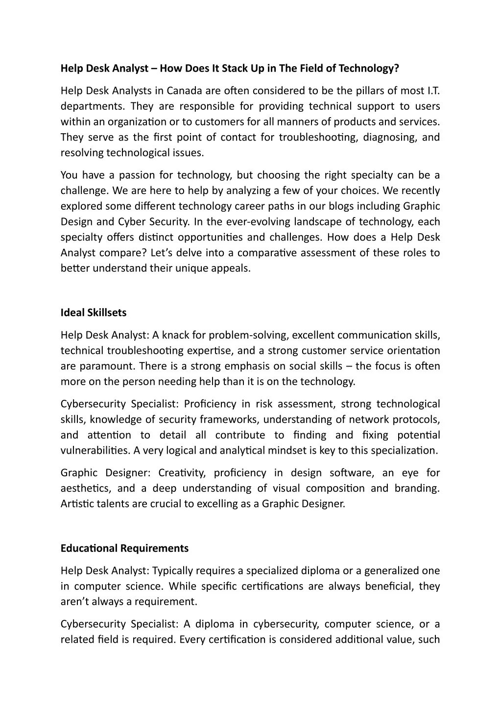 PPT Help Desk Analyst How Does It Stack Up in The Field of