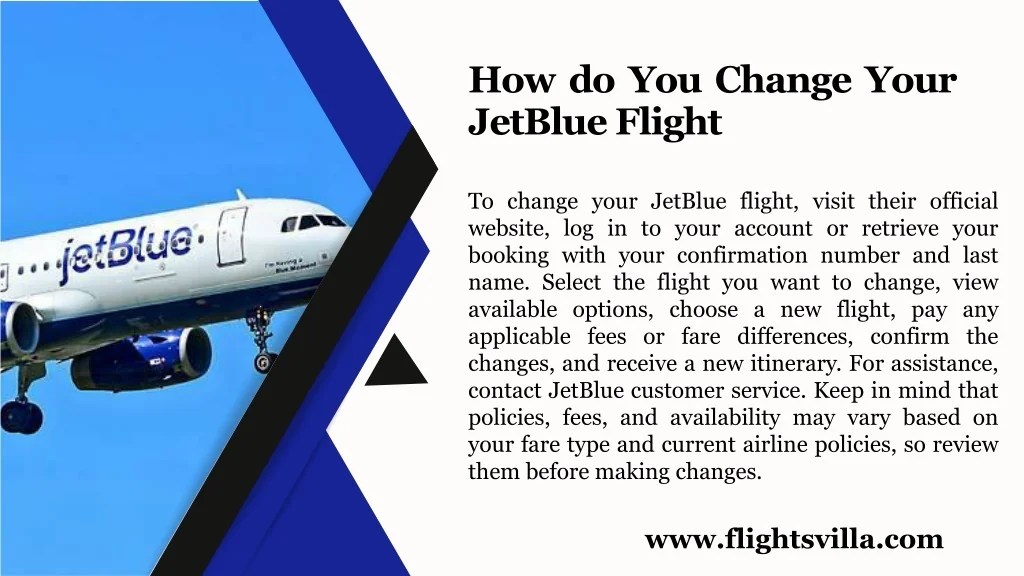 PPT JetBlue Flight Change Policy PowerPoint Presentation, free