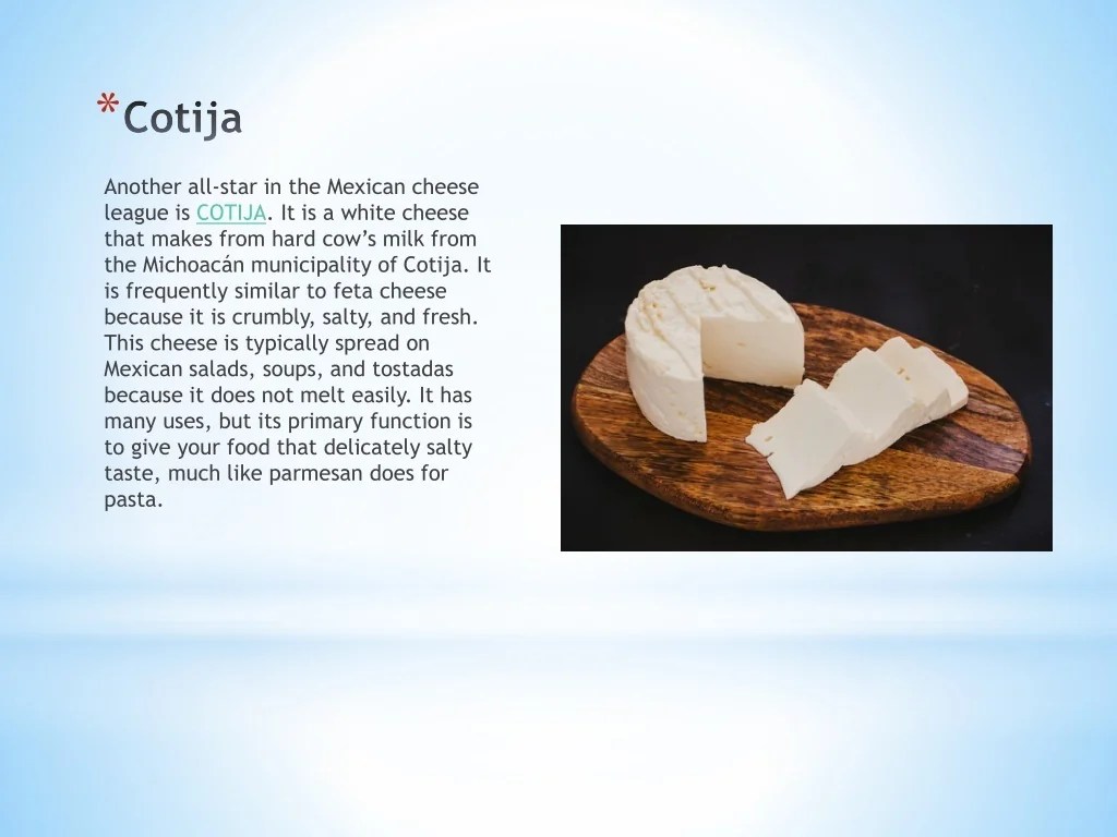 PPT The Mexican Cheeses you Need to Know PowerPoint Presentation