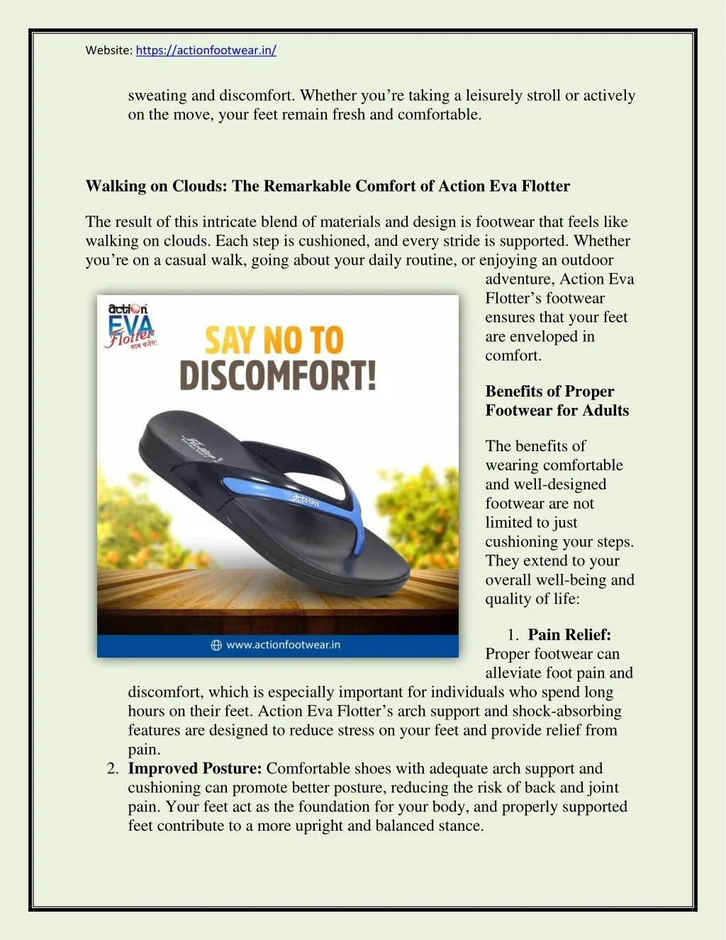 PPT The Science of Comfort What Makes Action Eva Flotter Footwear