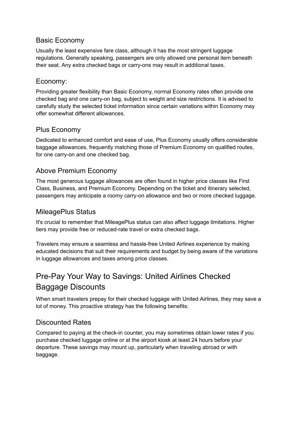 PPT United Airlines Baggage Policy PDF PowerPoint Presentation, free