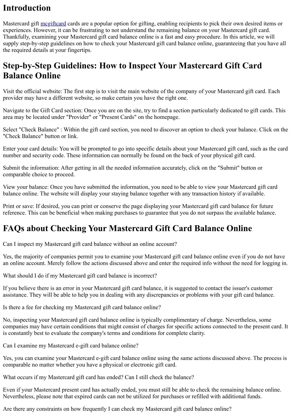 PPT StepbyStep Instructions How to Examine Your Mastercard Gift