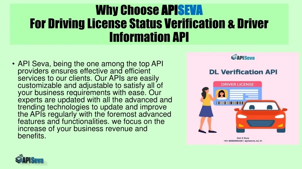 PPT Best Driving License Status Verification & Driver Information API