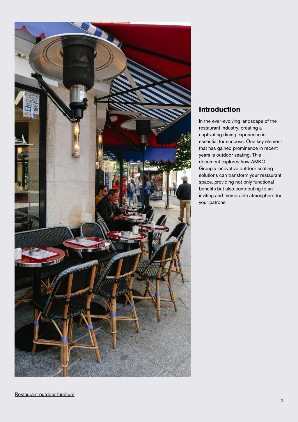 PPT Restaurant Outdoor Seating AMKO Group PowerPoint Presentation