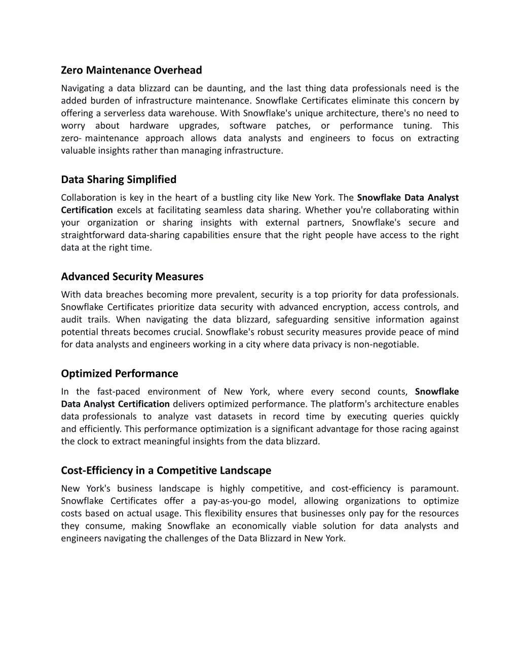 PPT 7 Benefits of Snowflake Certificates for Data Analysts and