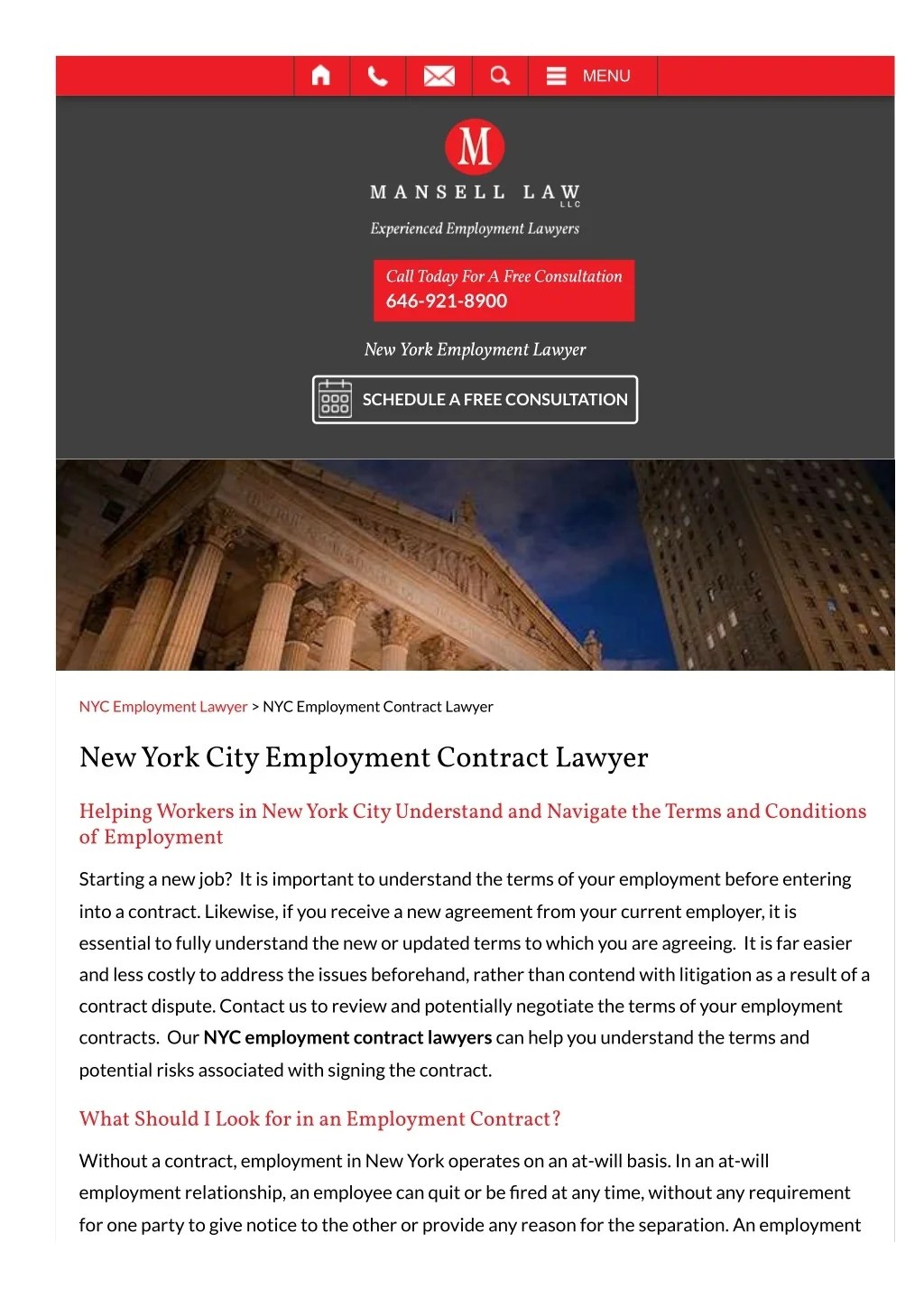 PPT NYC Employment Contract Lawyer PowerPoint Presentation, free