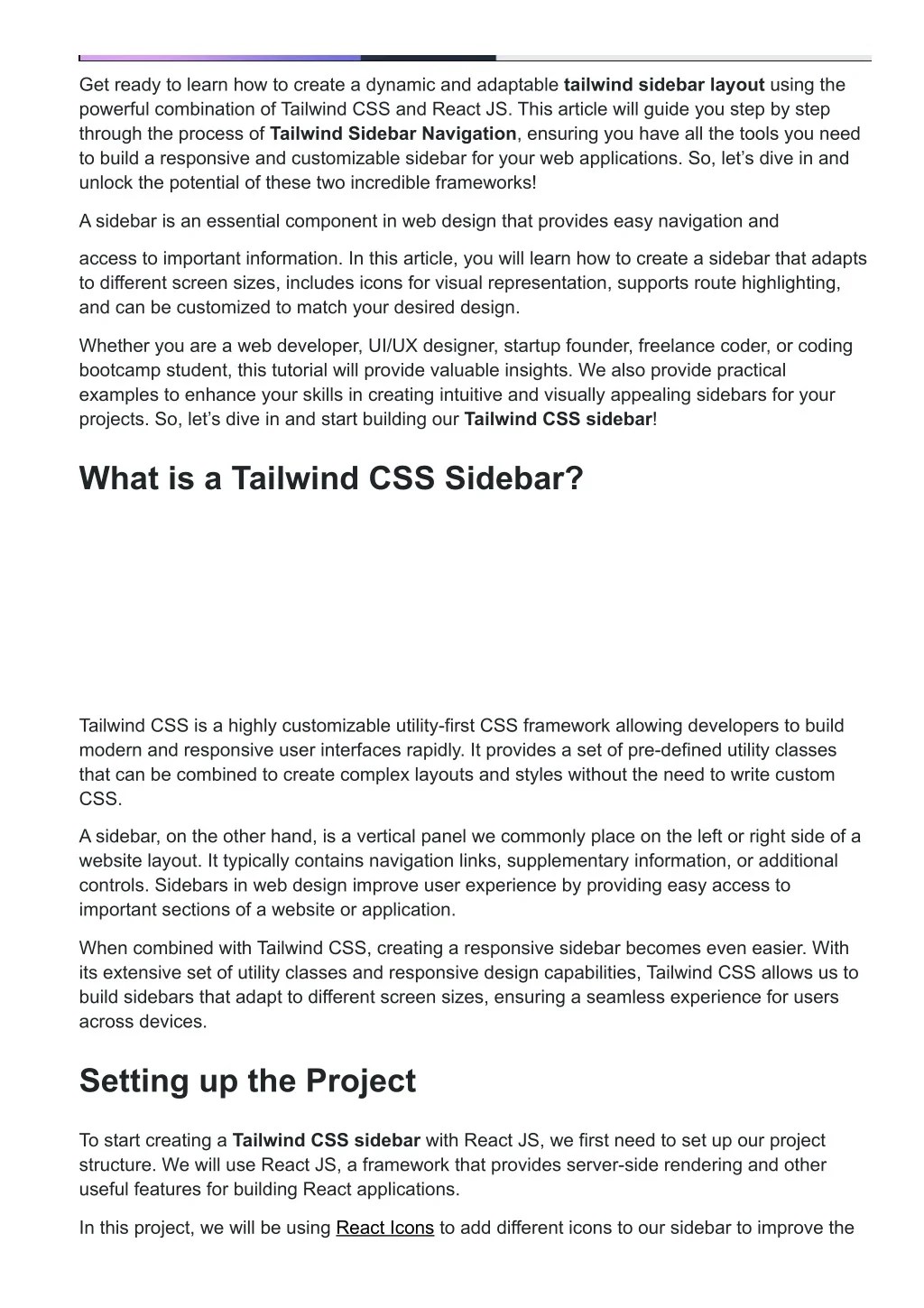 PPT A Guide to Creating a Great Custom Tailwind Sidebar PowerPoint