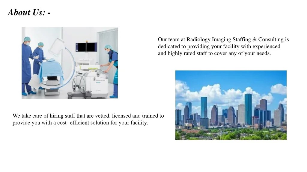 PPT Medical Imaging Staffing Services Houston